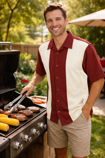 CHS-3 Retro Bowling Shirt for Men