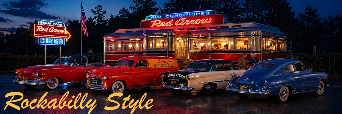 Rockabilly style banner